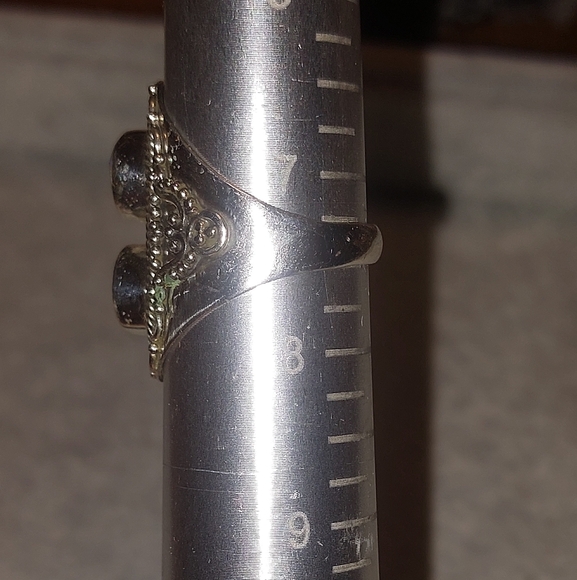 Ethiopian Opal Double Stone Vintage Style Sterling Silver Ring Size 7.5 - Picture 9 of 9